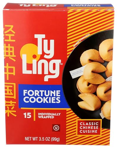 Ty Ling Fortune Cookies, 3.5 oz, 15 Individually Wrapped
