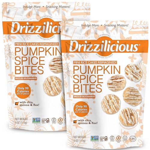 Drizzilicious Mini Rice Cakes, Pumpkin Spice, 8 oz