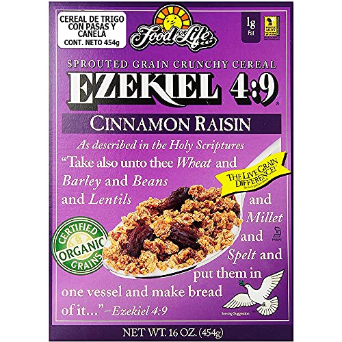 Food for Life Ezekiel 4:9 Sprouted Grain Cereal, Cinnamon Raisin, 16 oz (Pack of 6)