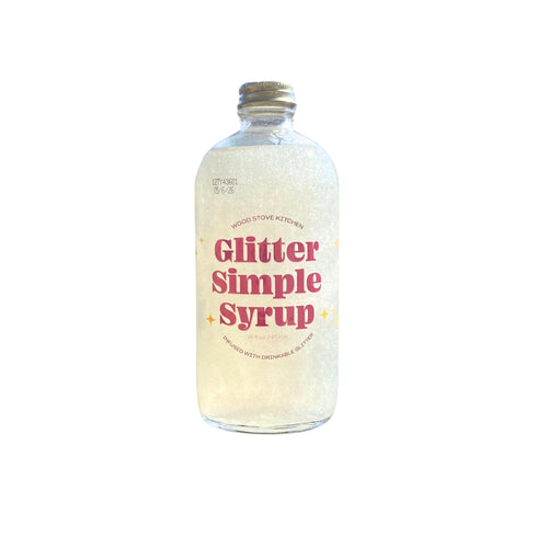 Wood Stove Kitchen SparkleMix Glitter Simple Syrup, 16 fl oz