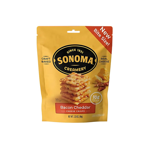 Sonoma Creamery Crisp Cheese, Bacon Cheddar, 2.25 oz
