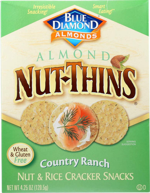 Blue Diamond Cracker Nut Thins, Cheddar Cheese (Pack of 3)