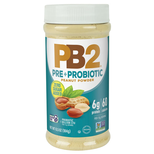 PB2 Peanut Butter Powder, No Sugar Added with Prebiotics and Probiotics, 6.5 oz