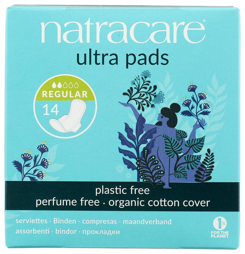 Natracare Ultra Pads with Wings, 14 Count (Pack of 2)