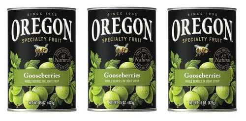 Oregon Fruit Products Gooseberries in Light Syrup, 15 oz Can (Pack of 3)