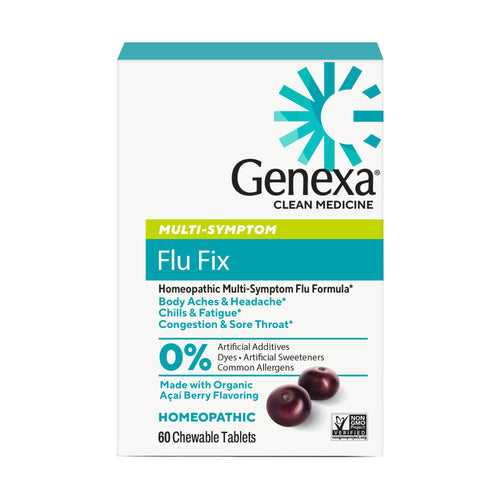 Genexa Flu Fix Chewable Tablets for Kids and Adults, 60 Count