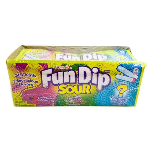 Lik-M-Aid Sour Fun Dip, 1.4 oz Packet (Pack of 24)