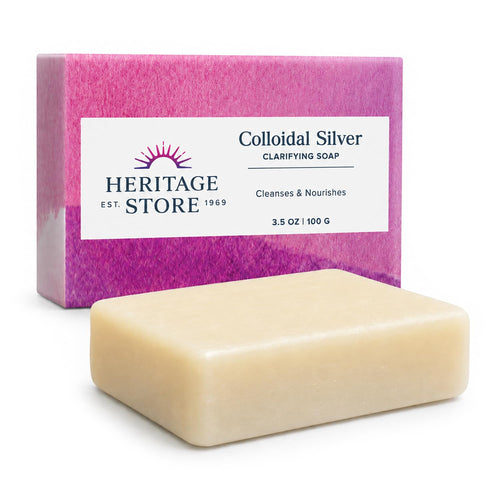 Heritage Store Colloidal Silver Soap Bar, 3.5 oz