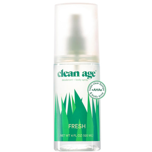 Clean Age Aluminum-Free Deodorant and Body Spray, Fresh, 4 oz