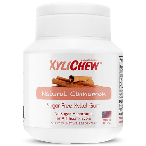 Xylichew Xylitol Gum, Cinnamon, 60 Count