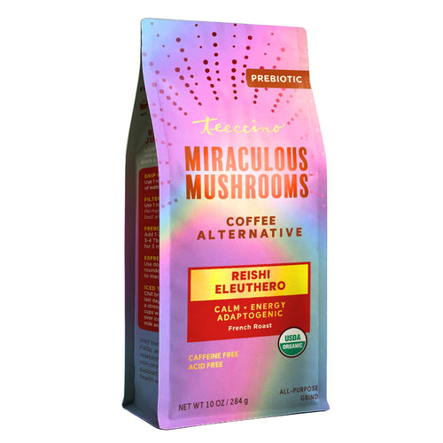 Teeccino Reishi Eleuthero Coffee Alternative, French Roast, 10 oz