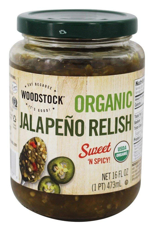 Woodstock Farms Organic Jalapeno Relish, 16 oz