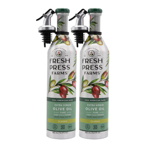 Fresh Press Farms Cold Pressed Classic Extra Virgin Olive Oil, 16.4 fl oz (Pack of 2)