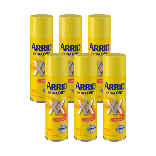 Arrid Extra Dry Regular Aerosol Antiperspirant Deodorant, 6 oz (Pack of 6)