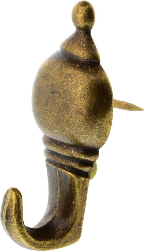 Hillman Push Pin Hanger, Antique Brass, 10 lb (Pack of 3)