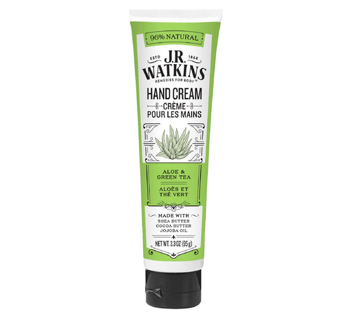 J.R. Watkins Aloe & Green Tea Shea Butter Hand Cream, 3.3 oz (Pack of 2)