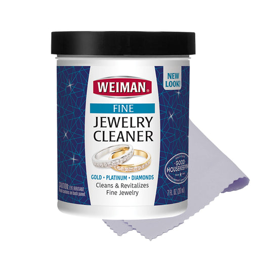Weiman Fine Jewelry Cleaner Liquid with Cleaning Brush, 6 oz