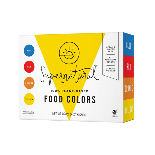 Plant-Based Food Coloring Powder Natural Dye Set, 4 Packets