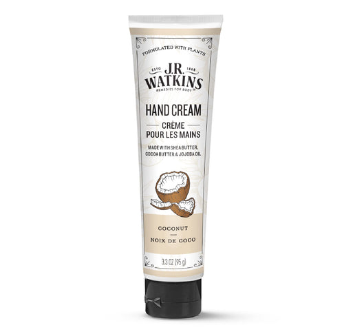 J.R. Watkins Natural Moisturizing Hand Cream, Coconut, 3.3 oz