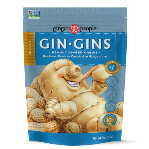 The Ginger People Ginger Chews, Peanut, 3 oz