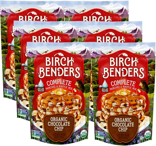 Birch Benders Organic Chocolate Chip Pancake & Waffle Mix, 16 oz (Pack of 6)