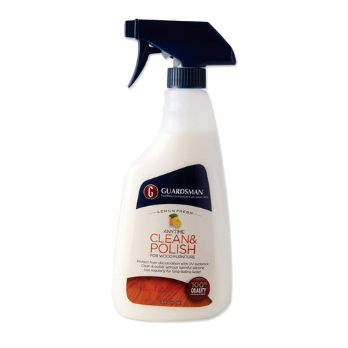 Guardsman Anytime Clean & Polish Wood Cleaner & Furniture Polish, Lemon Fresh, 16 fl oz