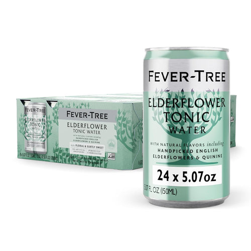 Fever-Tree Elderflower Tonic Mixer, 5.1 fl oz Cans (Pack of 24)