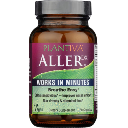 Plantiva AllerDx Natural Herbal Seasonal Support Supplement, 60 Capsules