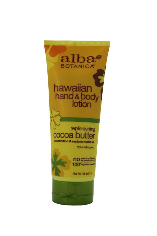 Alba Botanica Hawaiian Cocoa Butter Hand & Body Lotion, 7 oz (Pack of 2)