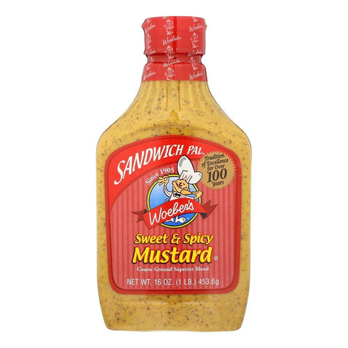 Woeber Sandwich Pal Sweet and Spicy Mustard, 16 oz