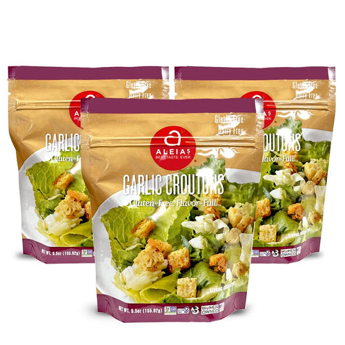 Aleia's Gluten-Free Garlic Croutons, 5.5 oz (Pack of 3)