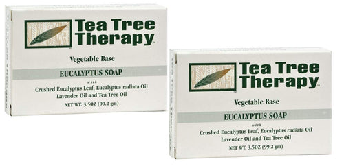 Tea Tree Therapy Vegetable Base Bar Soap, Eucalyptus (2 Count)