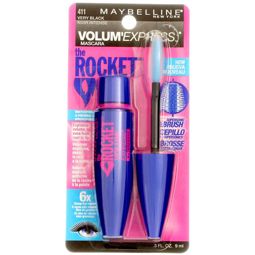 Maybelline Volum' Express The Rocket Waterproof Mascara, Very Black 411, 0.3 oz
