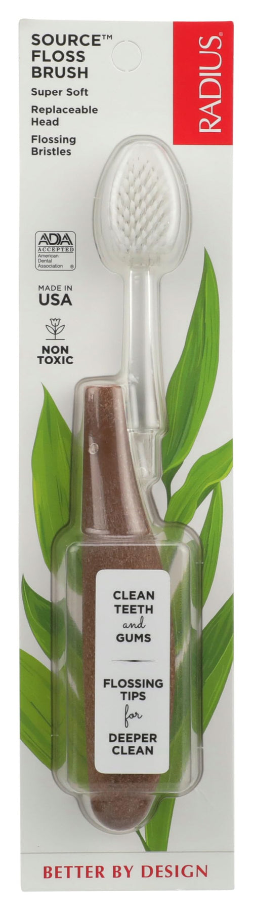 Radius Source Floss Super Soft Toothbrush