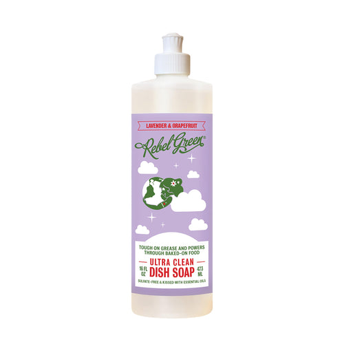 Rebel Green Super Deluxe Dish Soap, Lavender Grapefruit, 16 oz