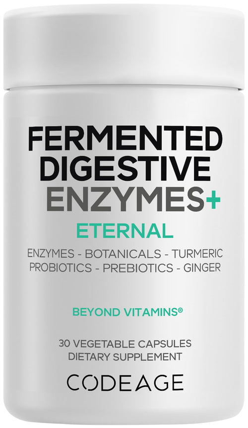Codeage Fermented Digestive Enzymes with Probiotics, 14 Enzymes, 30 Capsules