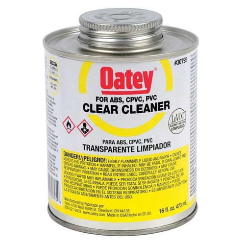 Oatey Low VOC Pipe Cleaner, Clear, 16 oz (30795-1)