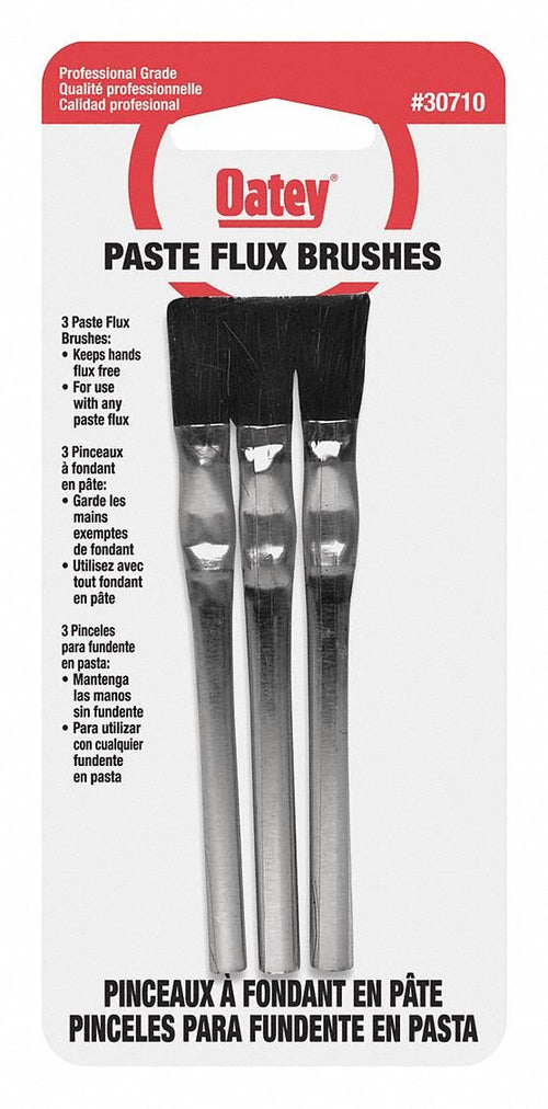 Oatey Solder Flux Acid Brush, 3 x 1/2 in, Carded