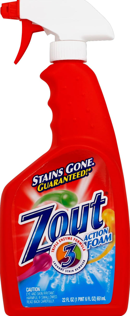 Zout Triple Enzyme Laundry Stain Remover Foam, 22 fl oz