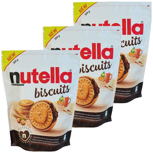 Nutella Sandwich Biscuits, 304 g Resealable Pouch (Pack of 3)