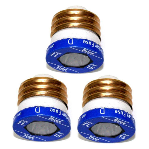 Cooper Bussmann TL-15 Time Delay Fuse, 15 Amp (Pack of 3)