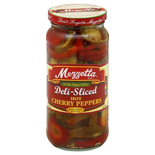 Mezzetta Sliced Hot Cherry Peppers, 16 oz (Pack of 6)
