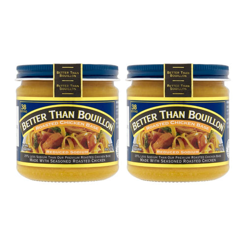 Better Than Bouillon Reduced Sodium Roasted Chicken Base, 8 oz (Pack of 2)