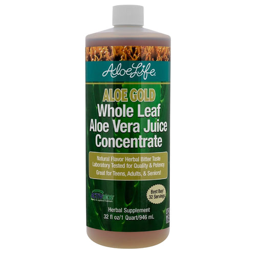 Aloe Life Whole Leaf Aloe Vera Juice, Aloe Gold, 32 oz