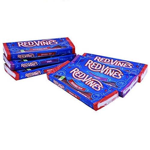 Red Vines Licorice Variety Pack, Red and Grape, 5 oz Trays (Pack of 6)