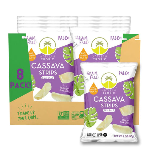 Artisan Tropic Cassava Strips, Sea Salt, 2 oz (Pack of 8)