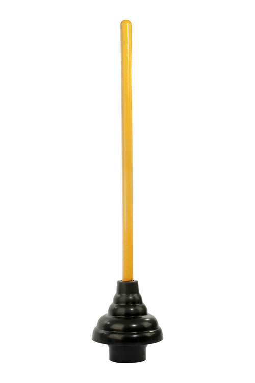 LDR Power Deluxe High Force Cup Ribbed Toilet Plunger, Black