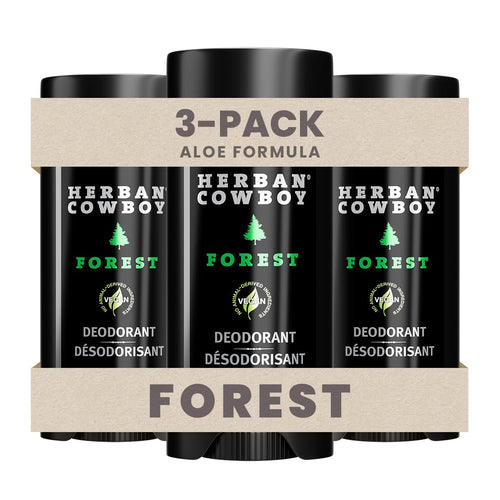 Herban Cowboy Forest Aloe Infused Deodorant, 2.8 oz (Pack of 3)