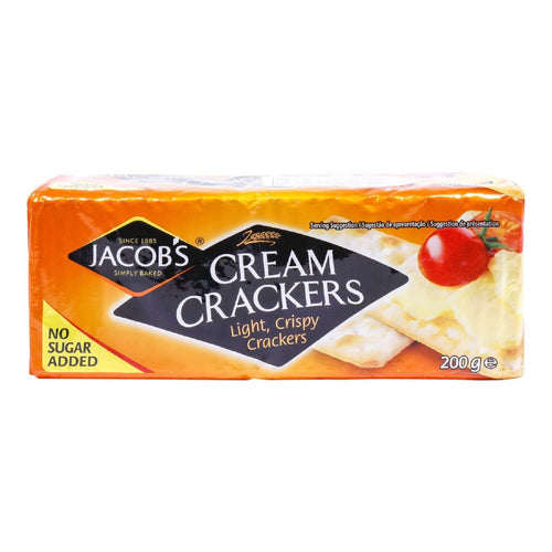 Jacob's Cream Crackers, No Added Sugar, 7.05 oz (Pack of 6)