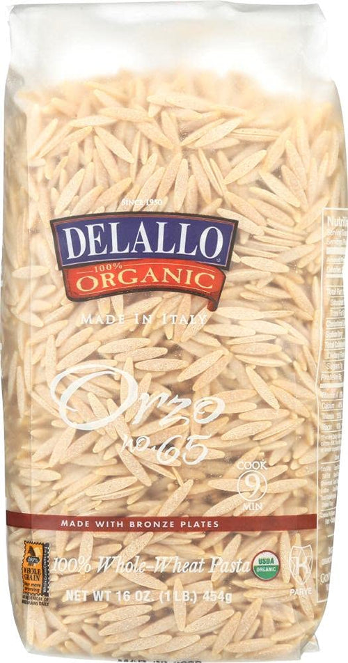 DeLallo Organic Orzo Pasta, 16 oz